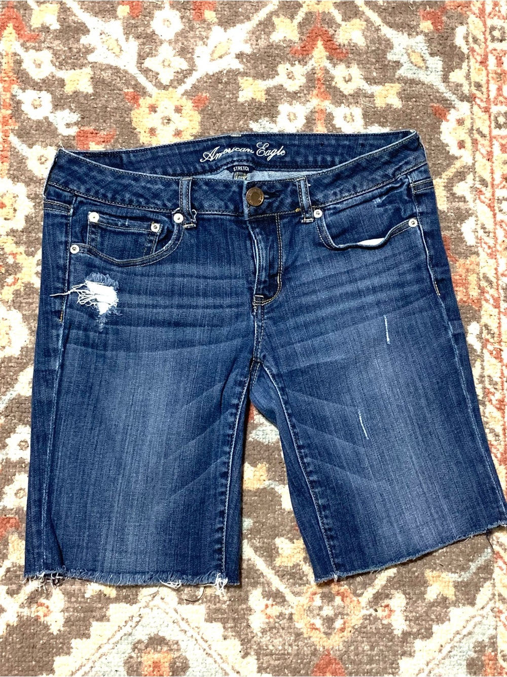 American Eagle Distressed Bermuda Shorts
